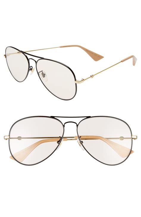 female aviator sunglasses gucci seeing|Gucci 60mm aviator sunglasses.